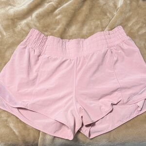 lululemon athletica Light Pink Elastic-Waist Athletic Shorts
